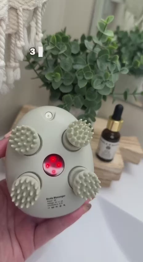 Electric Scalp Massage | USB Scalp Massager | Stress Relief Portable Scalp Massager | Hair Scalp Rechargeable Electric Head Kneading Massager | Handheld Portable Head Scratcher Massager | Stress Relax Head Massager | Electric Head Massager