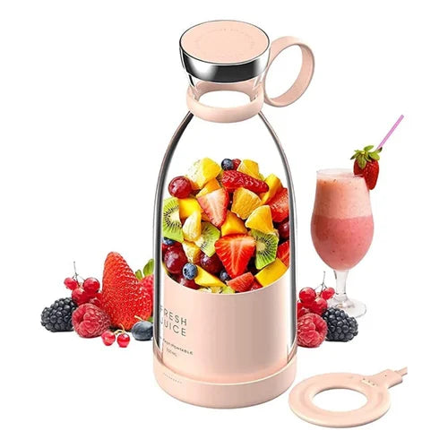 Portable Mini Juicer Cup Blender USB Rechargeable with 4 Blades for Shakes