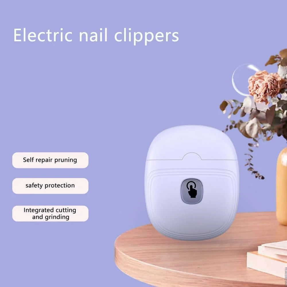 Electric Nail Cutter Automatic Trimmer USB Rechargeable LED Light Safe Baby Adult